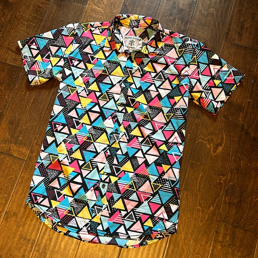 Boys button up short sleeve shirt